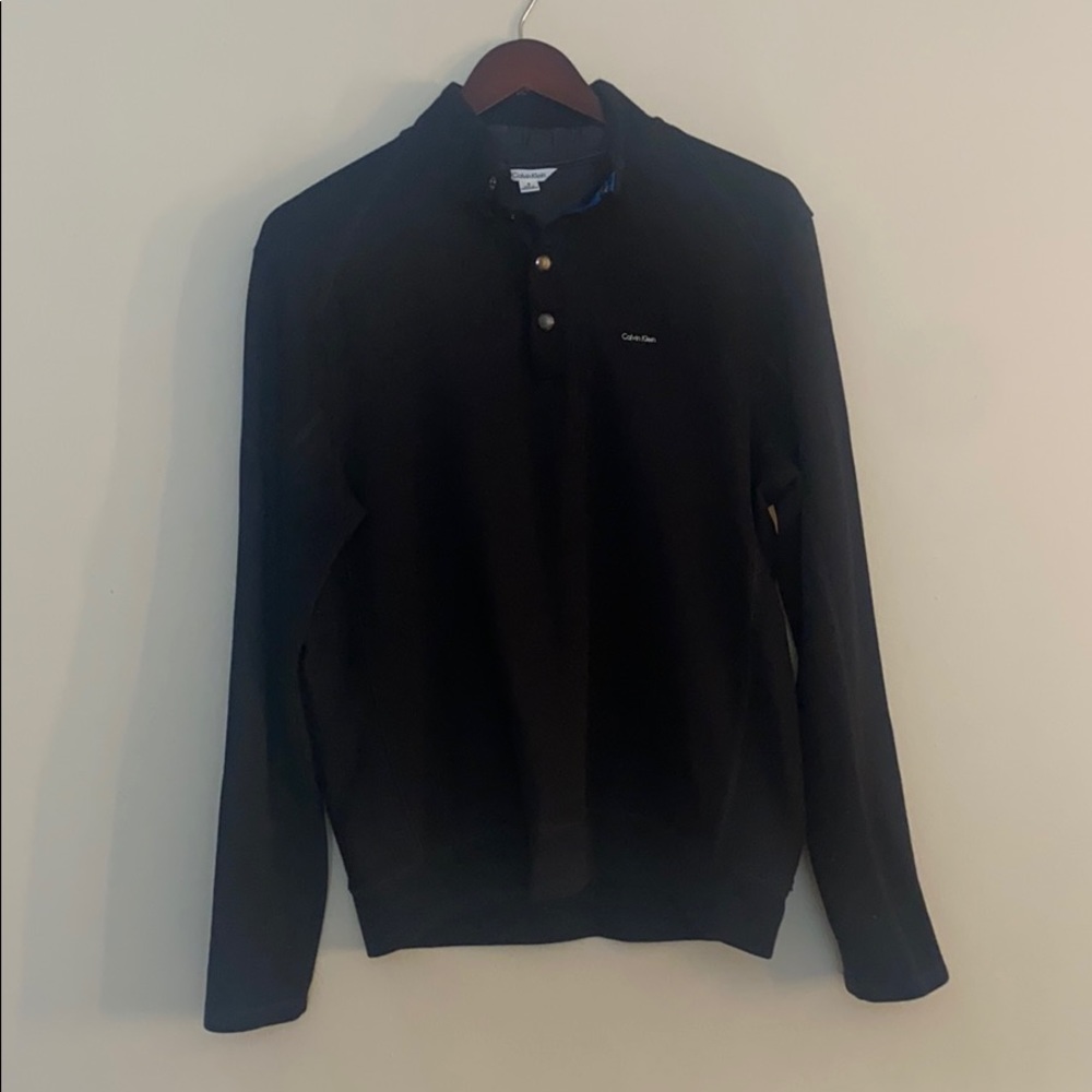 Men’s Calvin Klein Black Snap Pullover Small